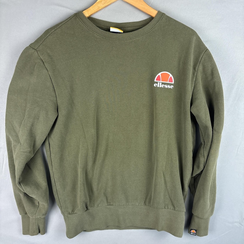 Ellesse Crewneck Sweatshirt Mens Large Forest Green Pullover